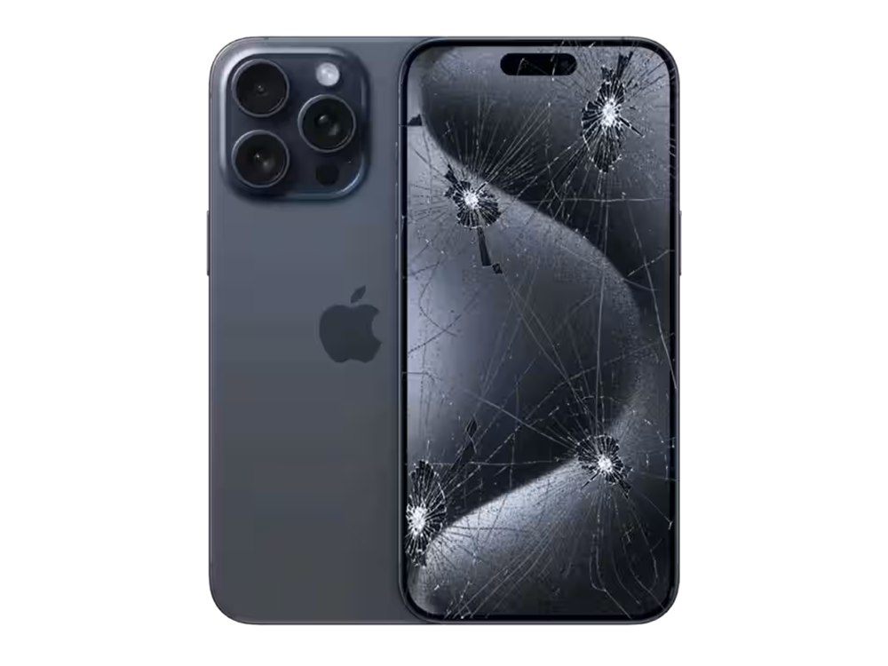 iPhone com a tela trincada