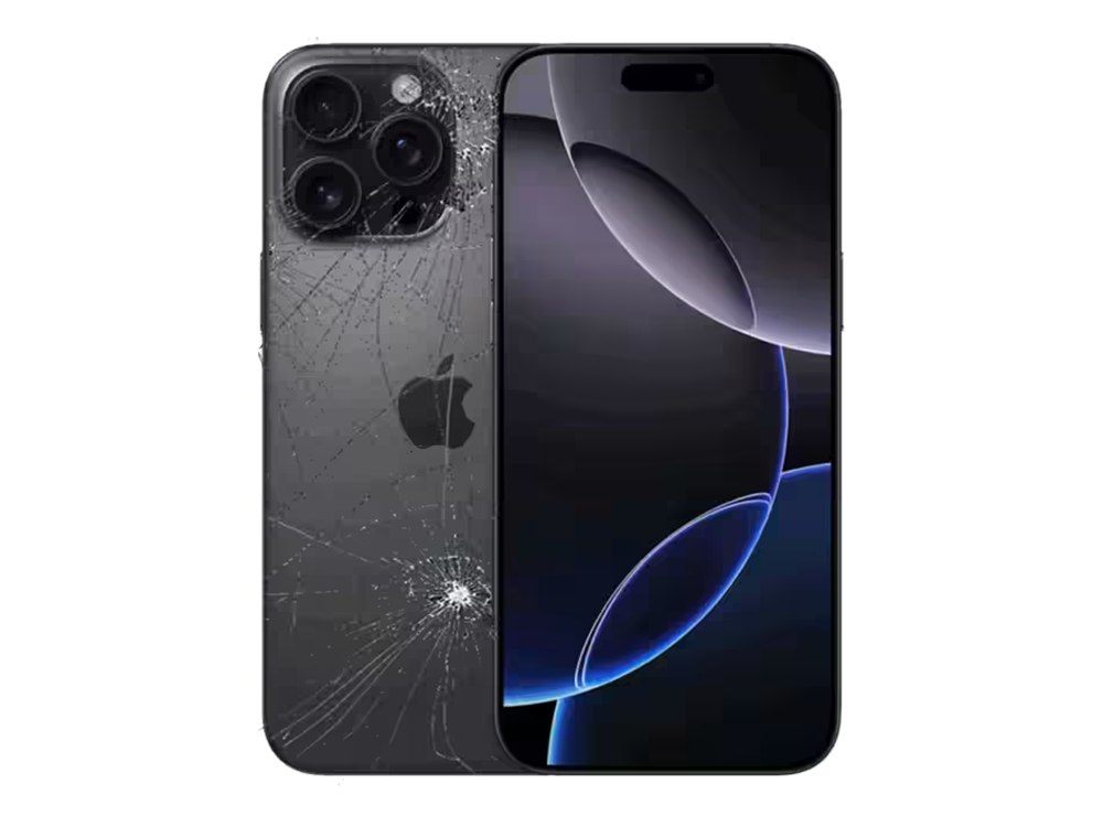 iPhone com o vidro traseiro trincado
